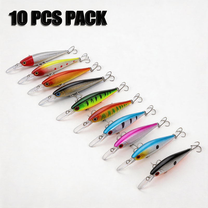 Fishing Hook Treble - 10Pcs Minnow Fishing Lure 10.5cm 9.5g