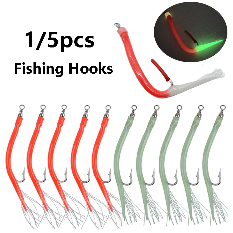 1/5Pcs CodfishFishing Eel Tube - Fishing Hook Offset avis et prix