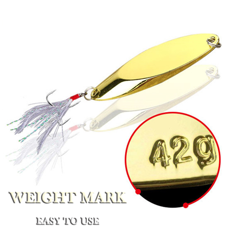 1pc 2.5g-35g Metal Spoon Lure  - Fishing Hook Treble avis et prix
