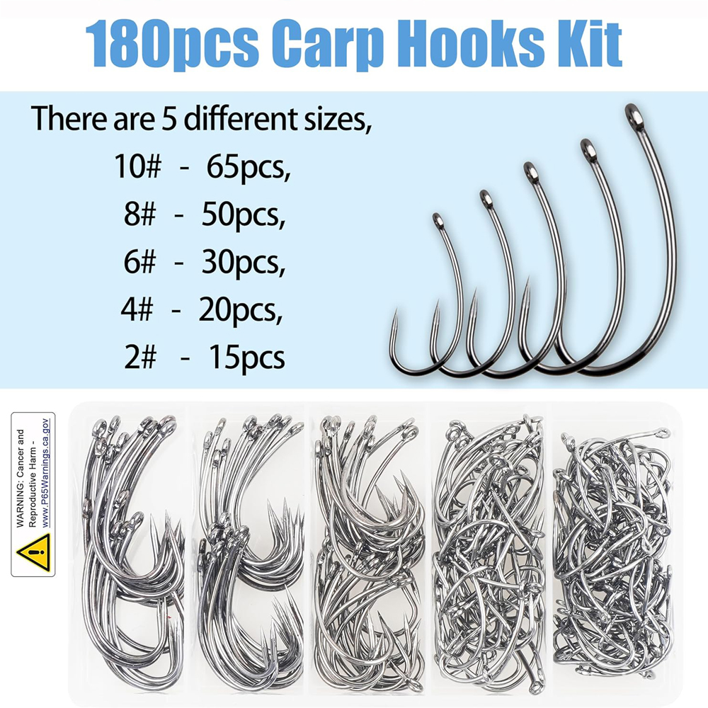 180PCS Barbless Fishing Hooks  - Fishing Hook Barbless avis et prix