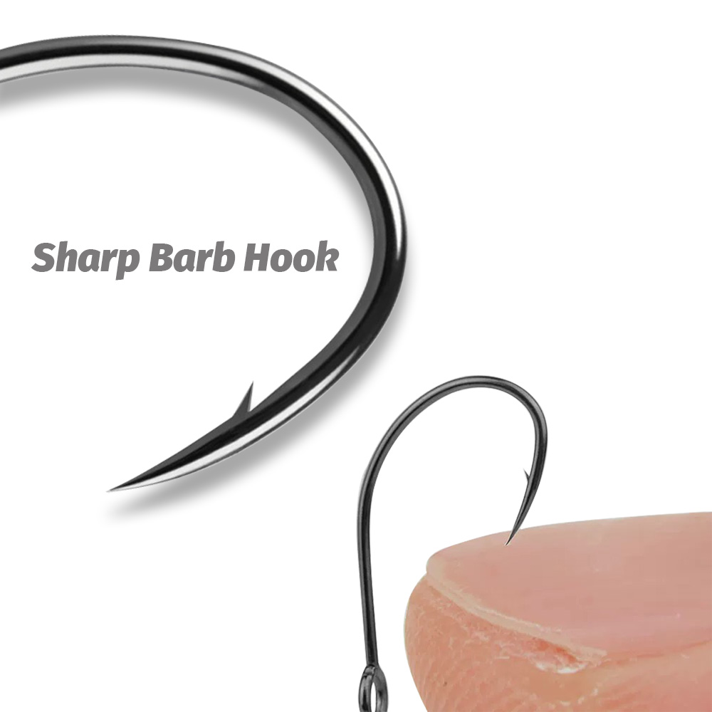 20PCS Big Ring Single Hooks 2# - Fishing Hook Circle avis et prix