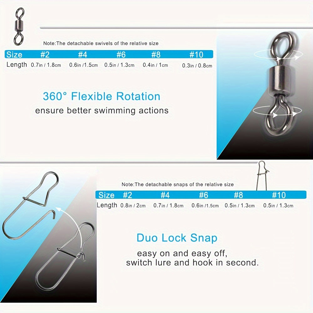 95/210 PCS Set Fishing Connect - Fishing Hook Stainless Steel avis et prix