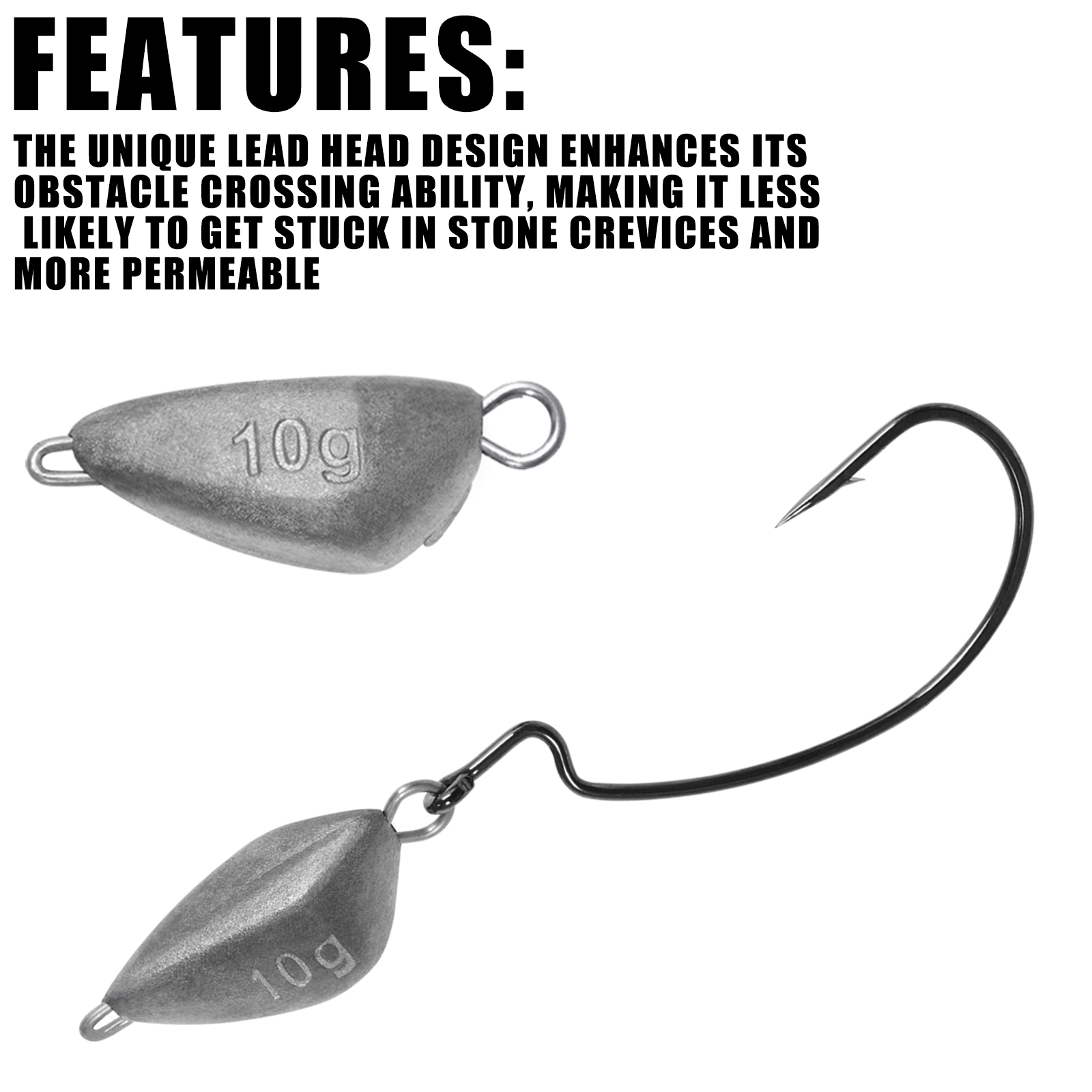 SAMOLLA 5pcs Jig Head Fishing  - Fishing Hook Jig avis et prix