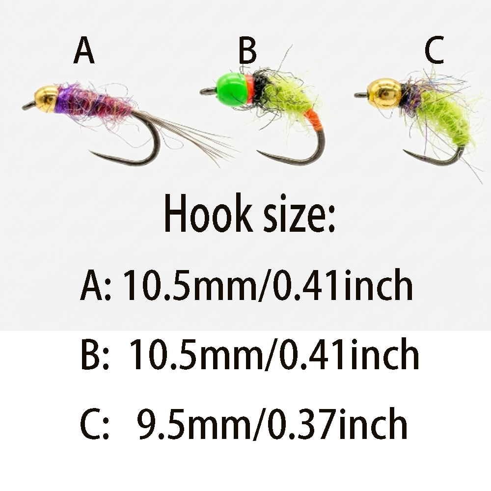 6/12Pcs Mixed Wet Nymph Fly Fi - Fishing Hook Assortment avis et prix