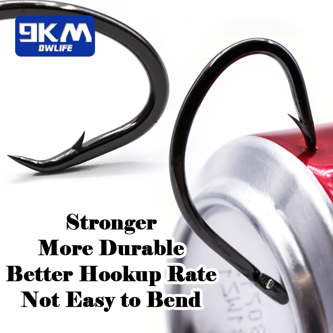 9KM Circle Hooks 25~50Pcs Salt - Fishing Hook Barbless avis et prix