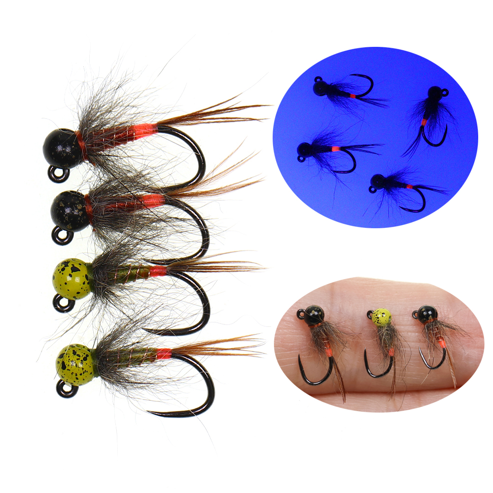 6PCS Jig Tungsten Bead Head Ny - Fishing Hook Barbless avis et prix