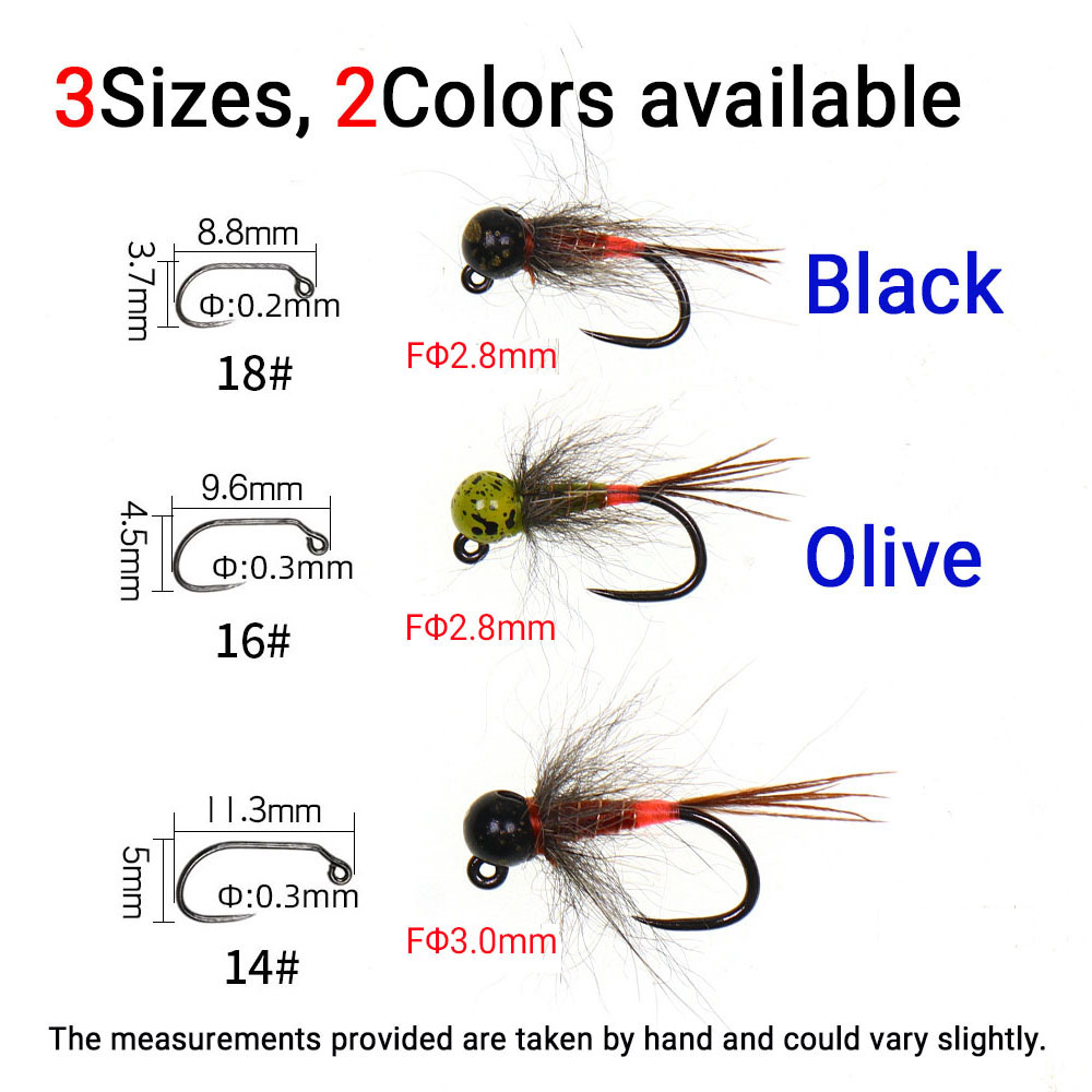 6PCS Jig Tungsten Bead Head Ny - Fishing Hook Barbless avis et prix