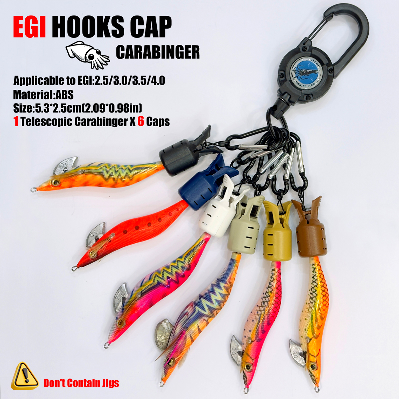 Squid Jig Hook Caps and Carabi - Fishing Hook Jig avis et prix