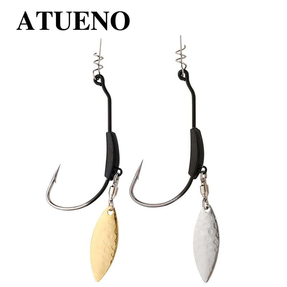 ATUENO 4pcs Offset Fishing Hoo - Fishing Hook Offset avis et prix