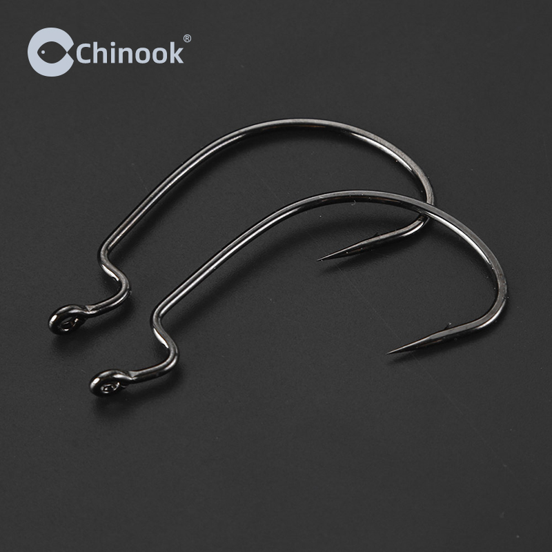 Chinook 20pcs Wide worm Texan  - Fishing Hook Offset avis et prix