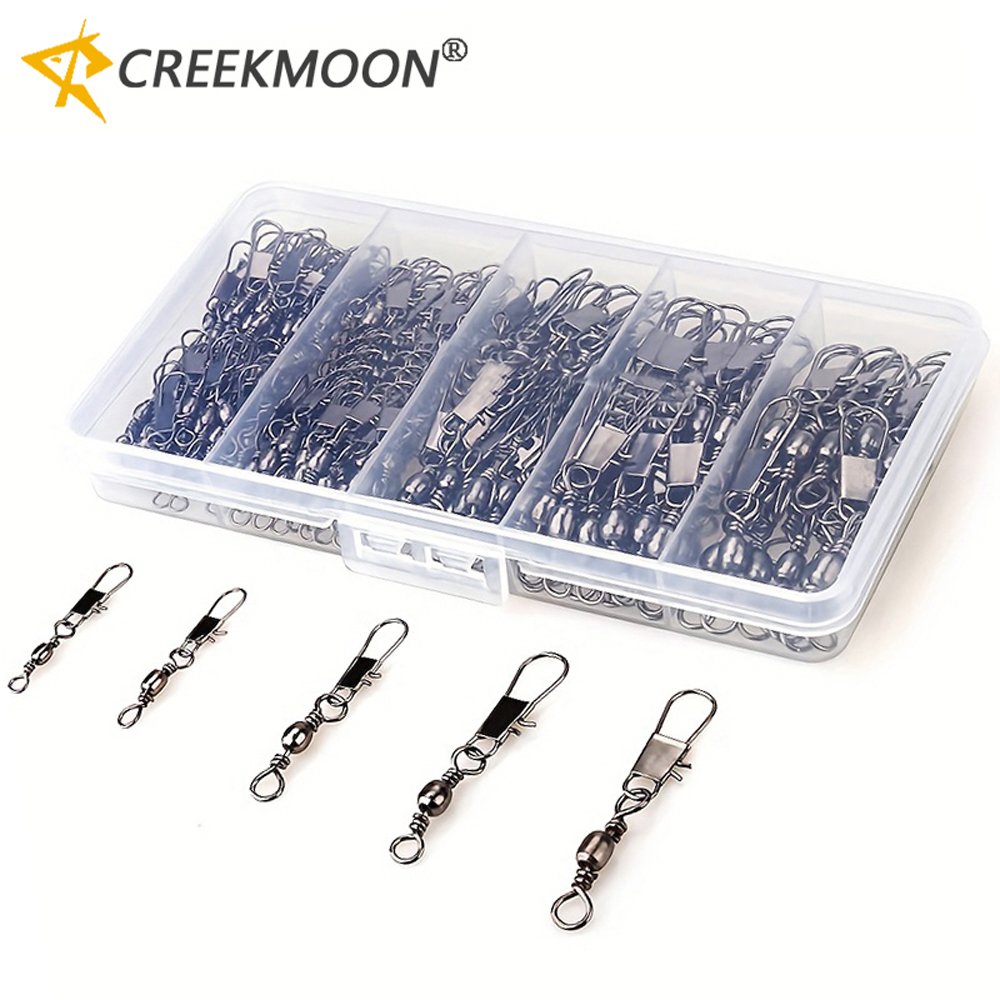 100Pcs/Lot 4#6#8#10#12# Swivel - Fishing Hook Stainless Steel avis et prix