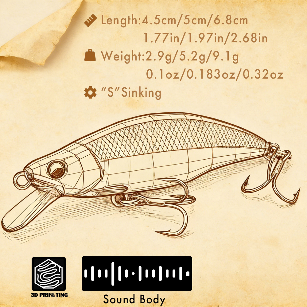 B&U Trout Pattern Hard Bait Si - Fishing Hook Treble avis et prix