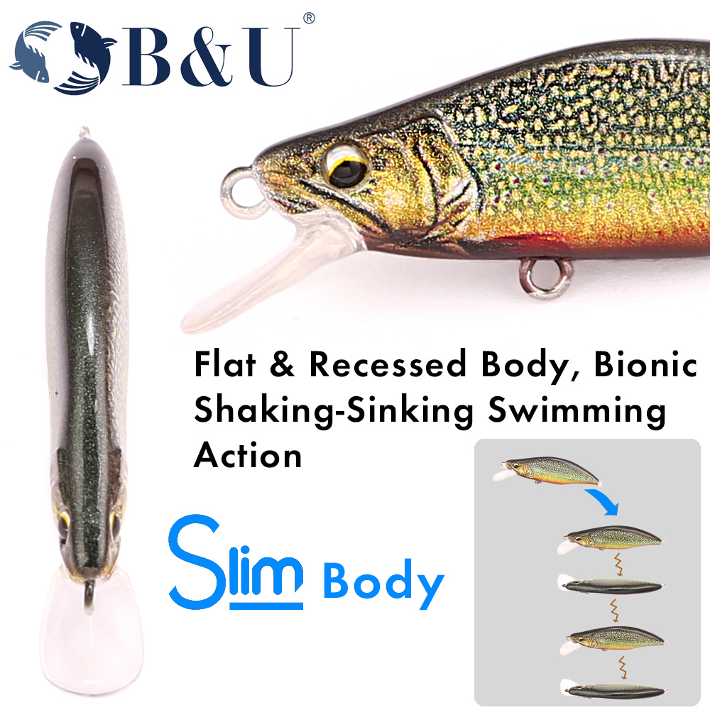 B&U Trout Pattern Hard Bait Si - Fishing Hook Treble avis et prix