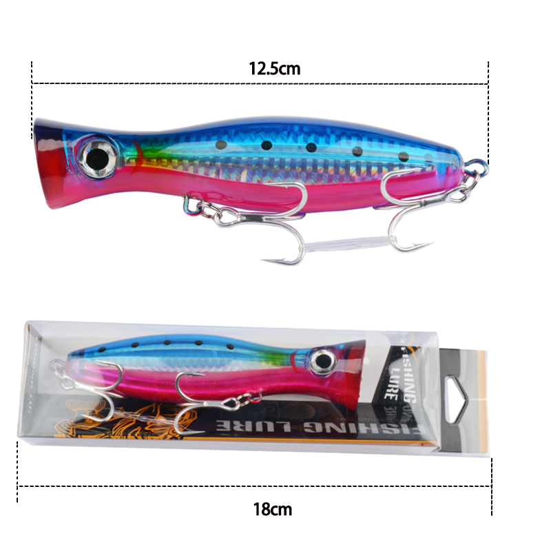 1pc 43g Big Popper Floating Wo - Fishing Hook Treble avis et prix