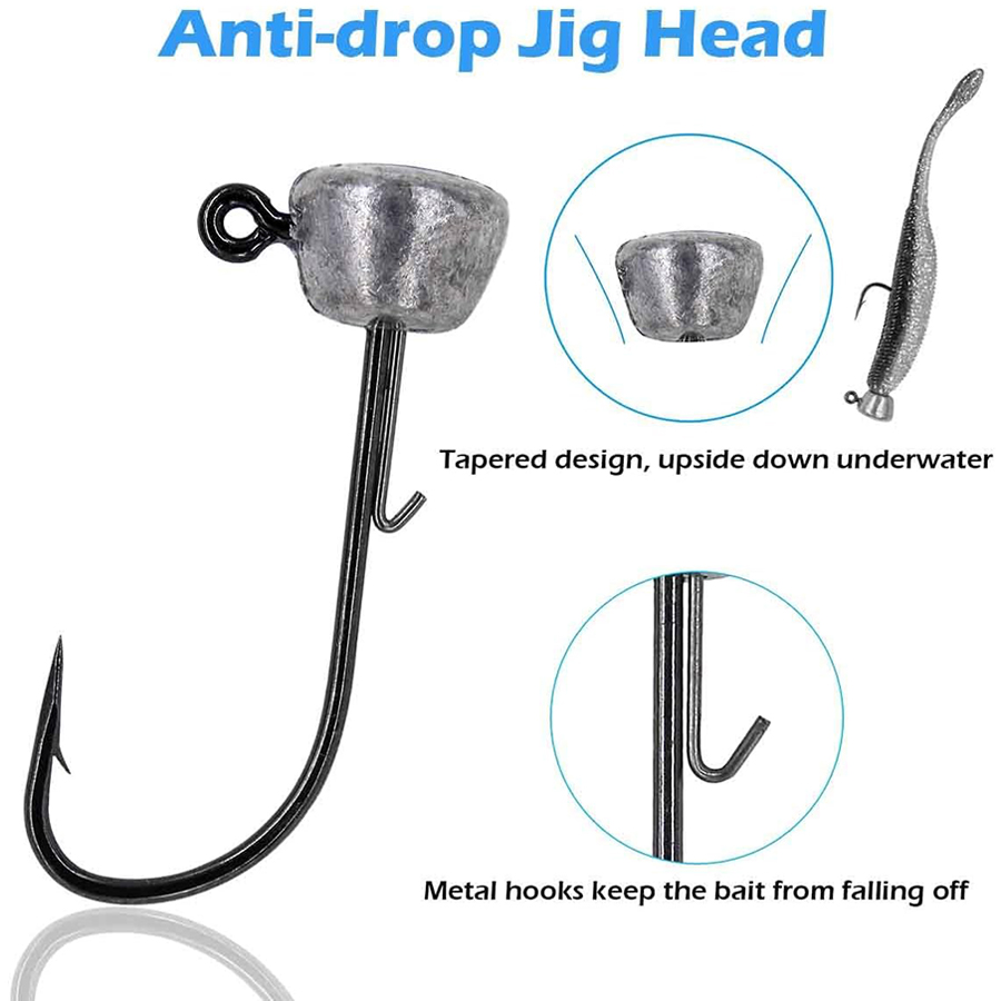 Mushroom Head Fishing Rigs Jig - Fishing Hook Weedless avis et prix