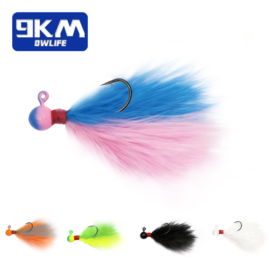 9KM 5pcs Mixed-Color Marabou J - Fishing Hook Assortment avis et prix