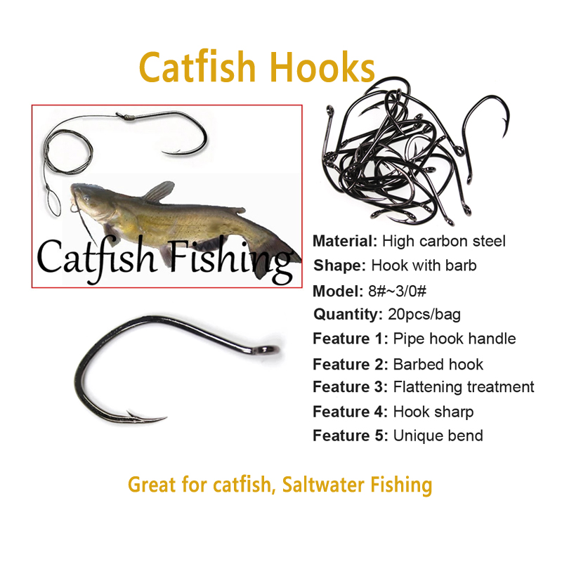 Wifreo 20pcs V Shape Catfish H - Fishing Hook Offset avis et prix