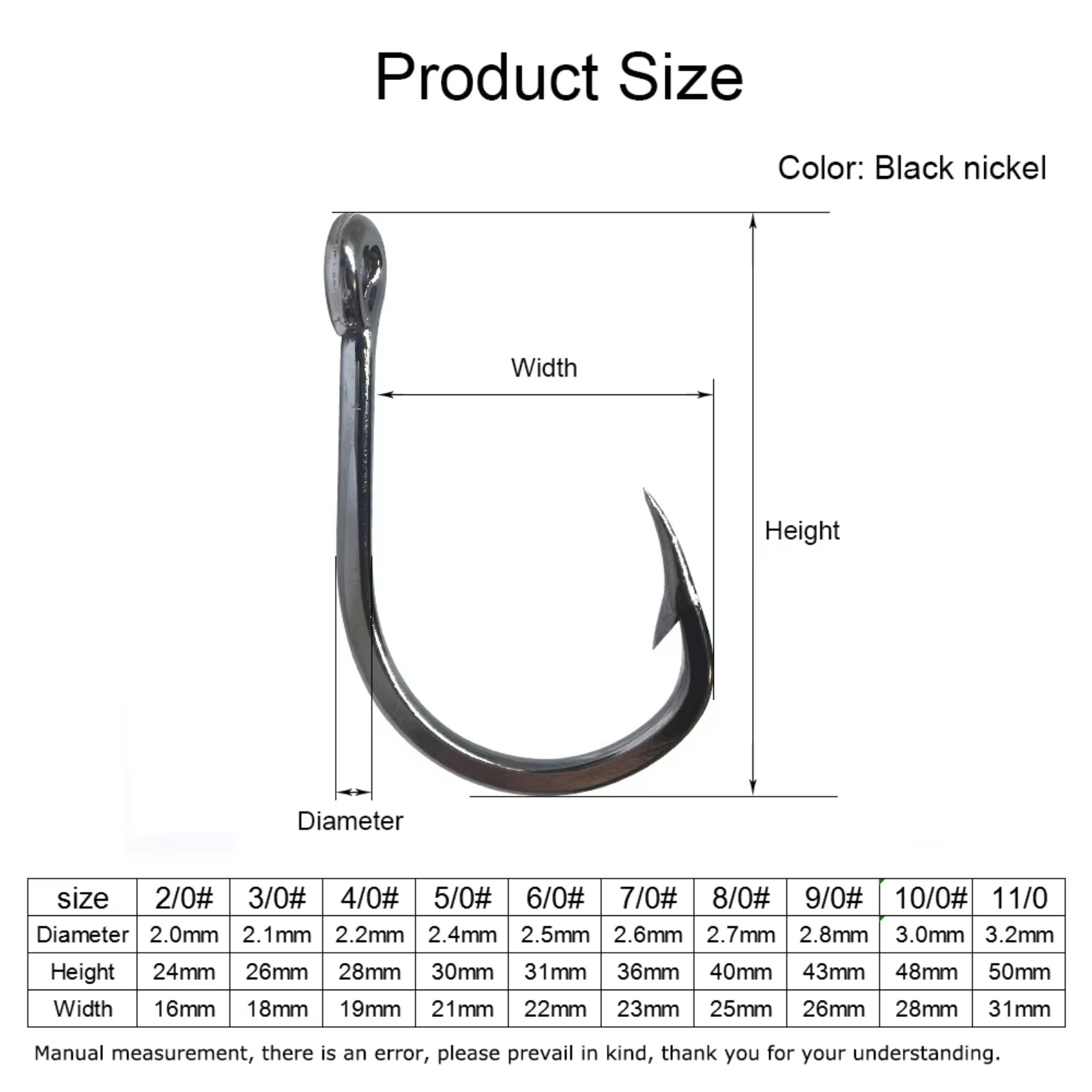 Saltwater Fishing Hooks 2/0-11 - Fishing Hook Circle avis et prix