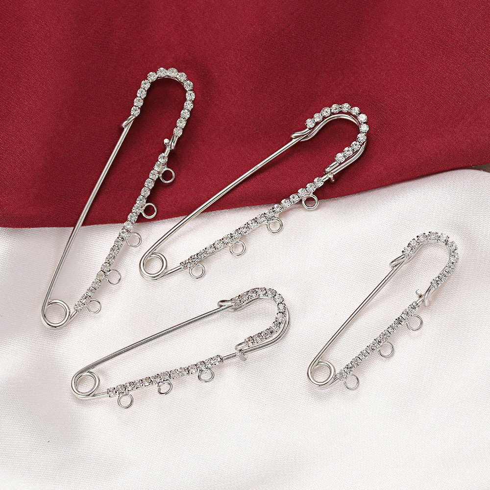 5pcs Rhinestone Charms Safety  - Fishing Hook Size avis et prix