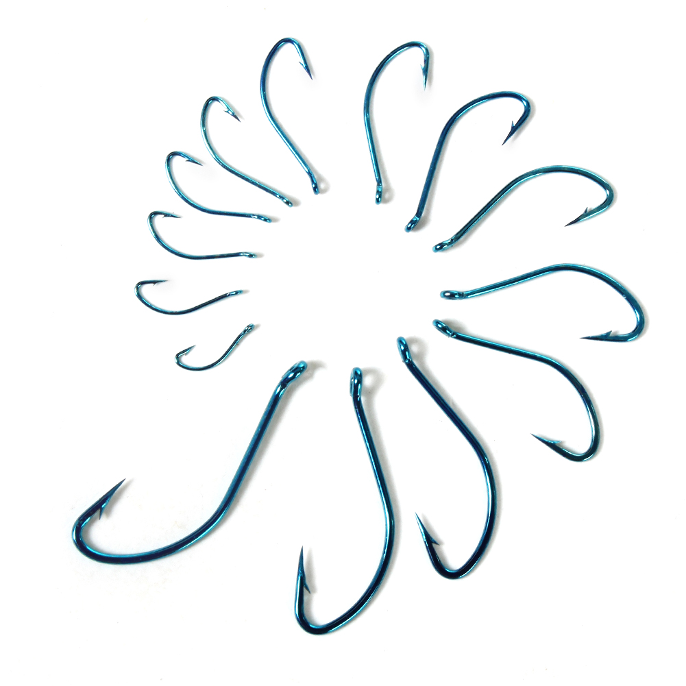 10pcs 2#-15# Blue High Carbon  - Fishing Hook Circle avis et prix