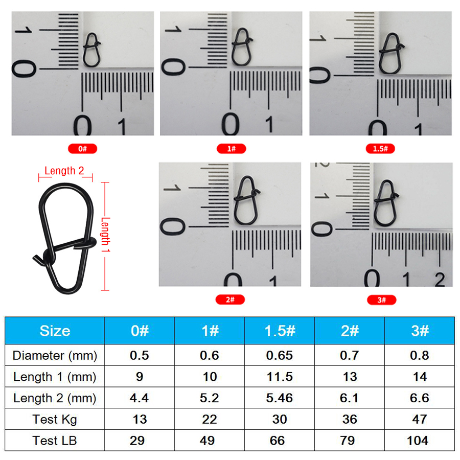 50Pcs Crankbait Snaps Stainles - Fishing Hook Stainless Steel avis et prix