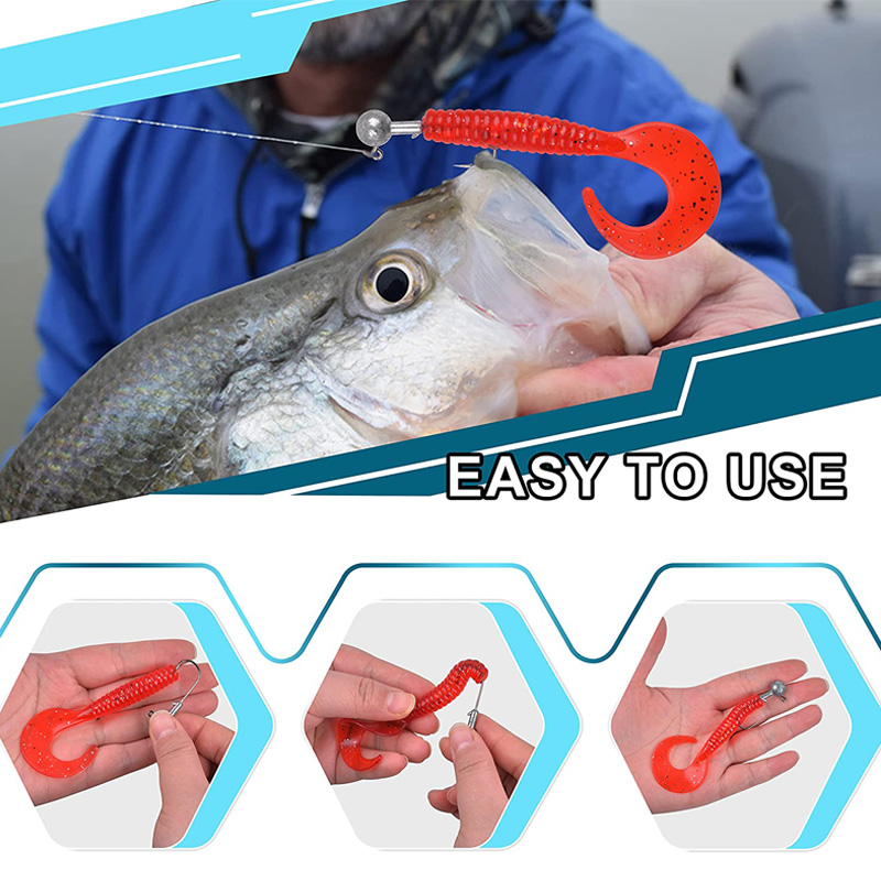 100PCS Fishing Hooks Lead Jig  - Fishing Hook Offset avis et prix