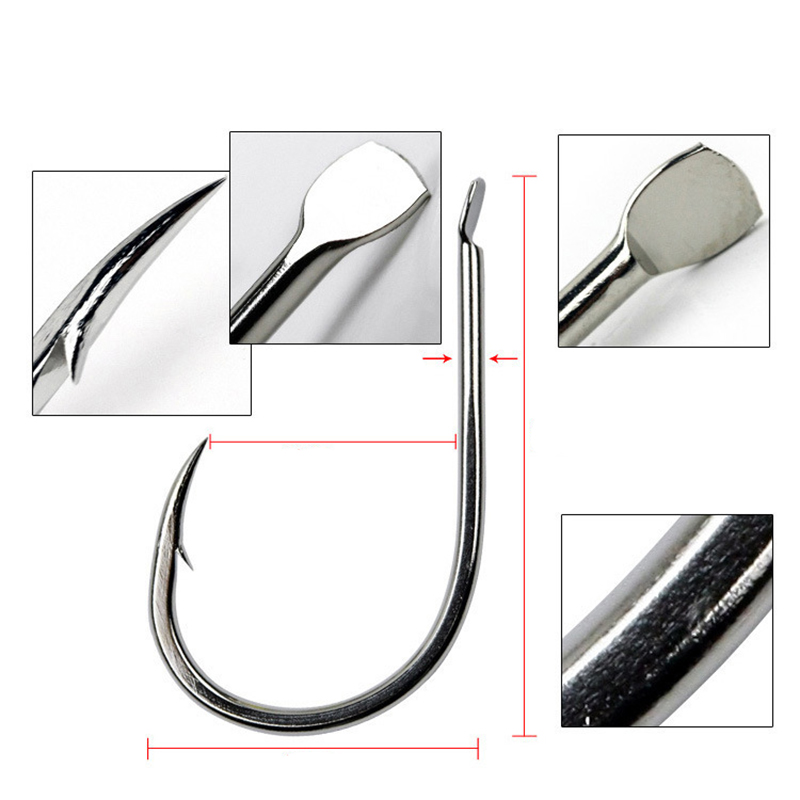 100pcs/Lot 7 Size Barbed Fishi - Fishing Hook Circle avis et prix