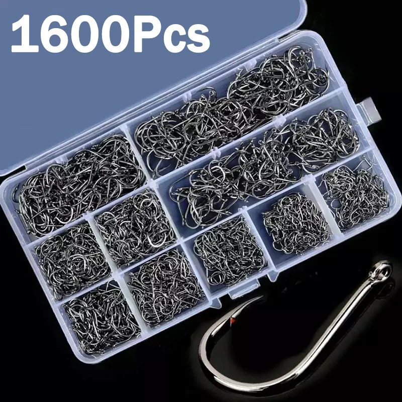 50-1600Pcs/BoxFishing Hooks Ca - Fishing Hook Assortment avis et prix