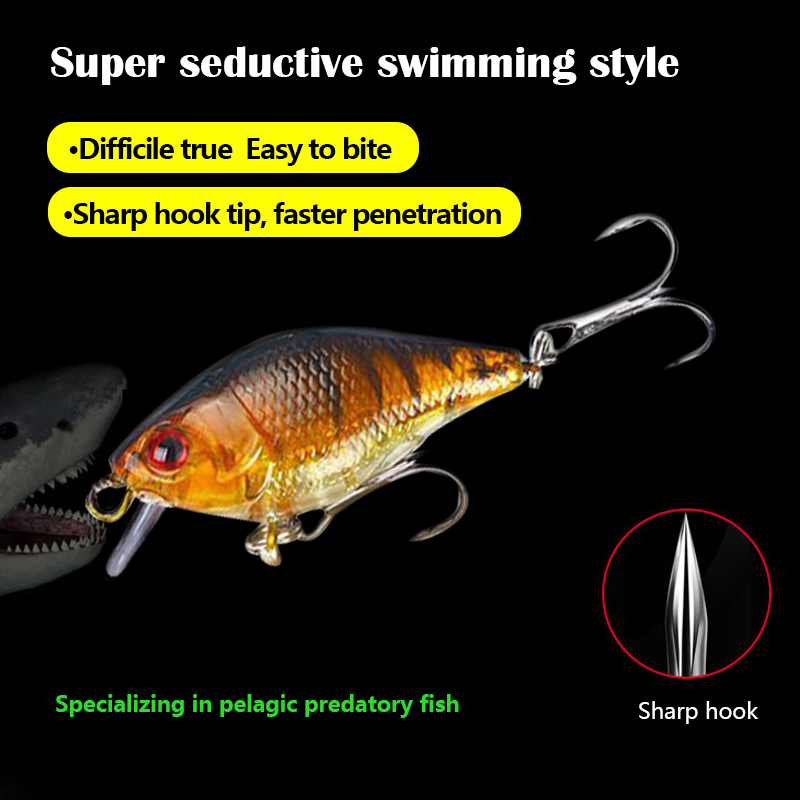 3D Eyes 7.5cm 10.2g Hard VIB L - Fishing Hook Treble avis et prix