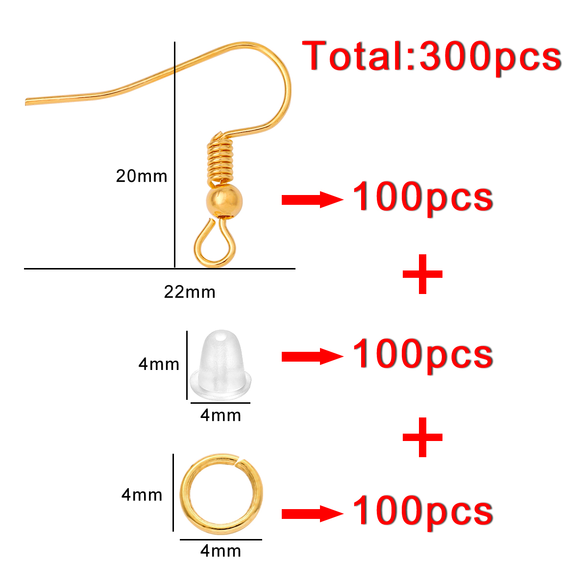 100-300pcs/Lot Hypoallergenic  - Fishing Hook Assortment avis et prix