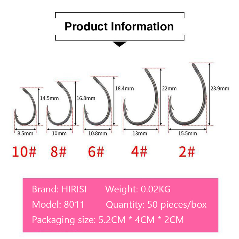 New Hirisi 50pcs Boxed Hooks B - Fishing Hook Box avis et prix