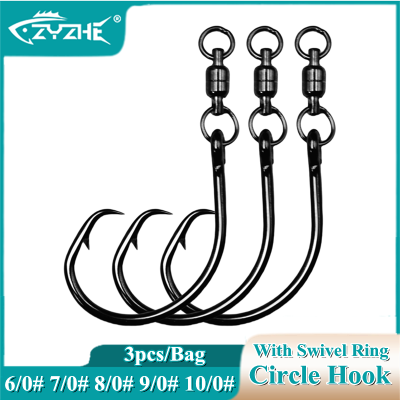 ZYZHE 3pcs/Bag Circle Hooks Wi - Fishing Hook Offset avis et prix