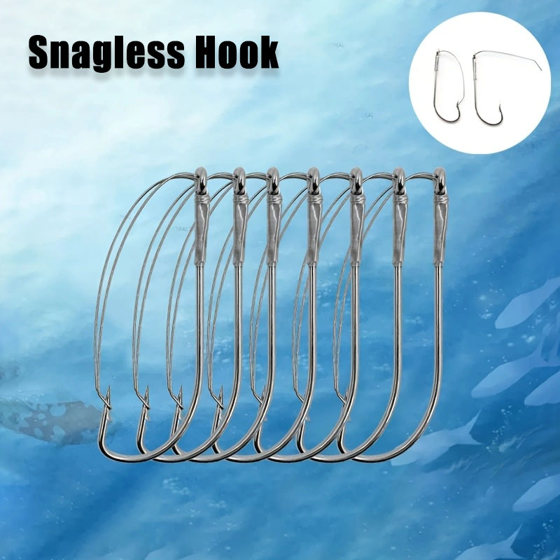 20/40Pcs Weedless Offset Worm  - Fishing Hook Weedless avis et prix