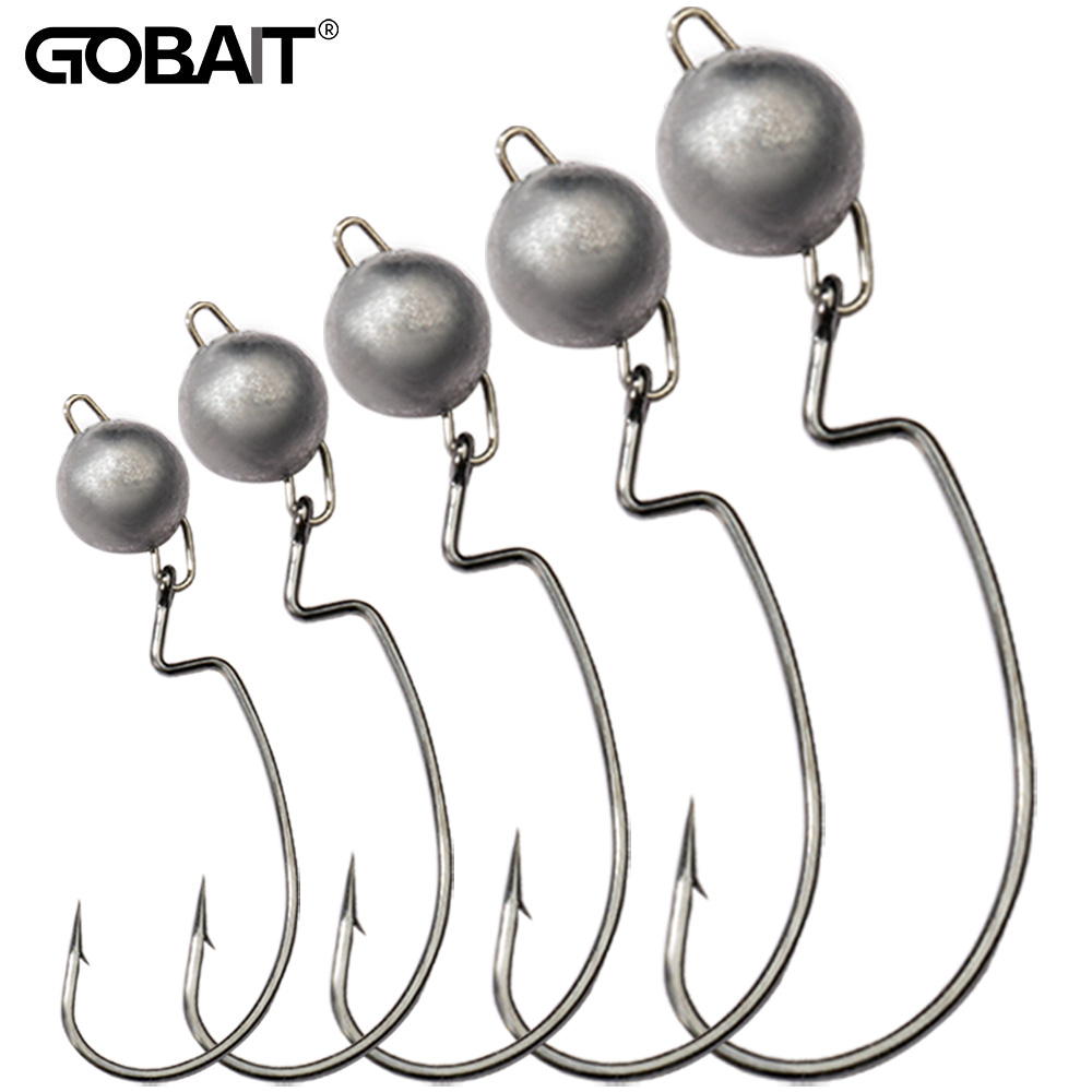 5Pcs Metal Jig Head Worm Hooks - Fishing Hook Offset avis et prix