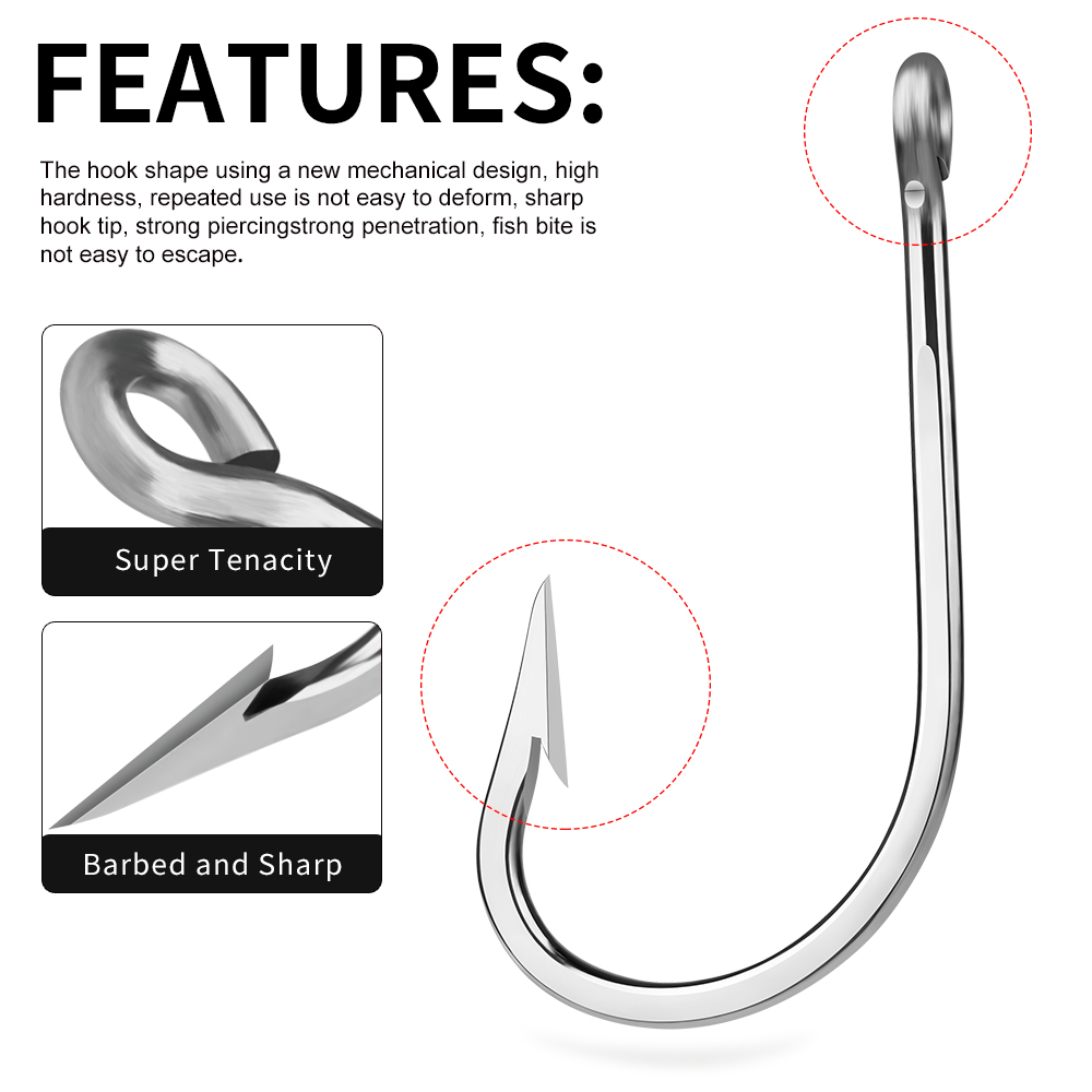 PROBEROS 5pcs Stainless Steel  - Fishing Hook Circle avis et prix