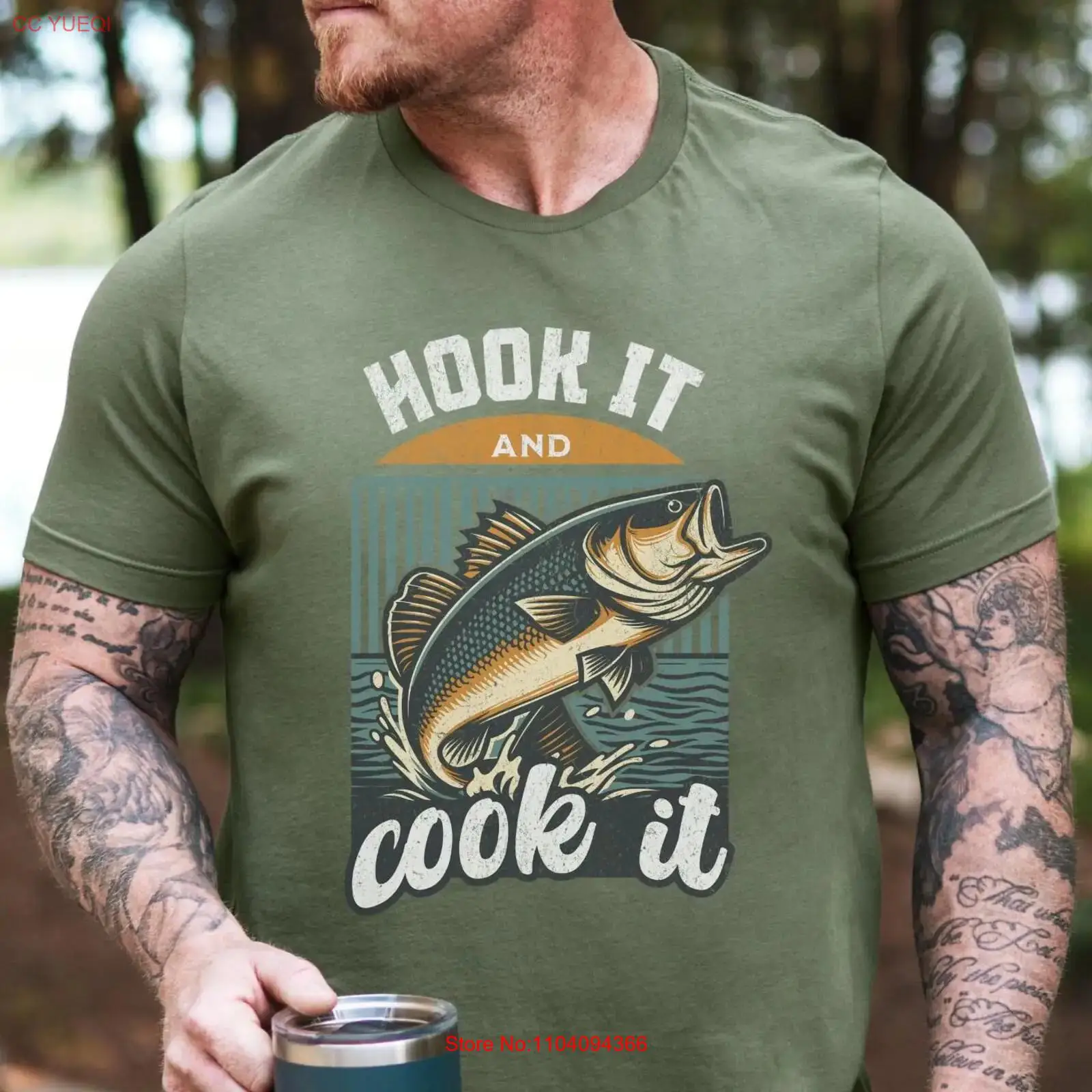 Vintage Bass Fishing T Shirt H - Fishing Hook avis et prix