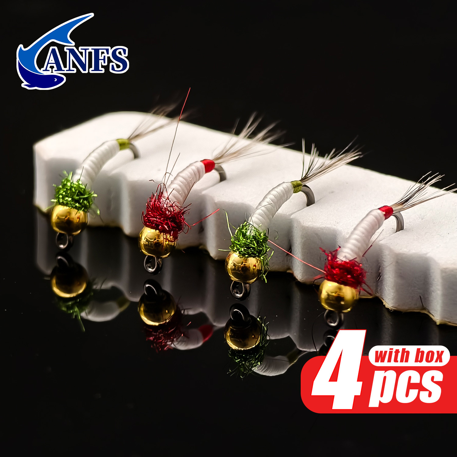 ANFS 4pcs Midge Nymph Flies As - Fishing Hook Assortment avis et prix
